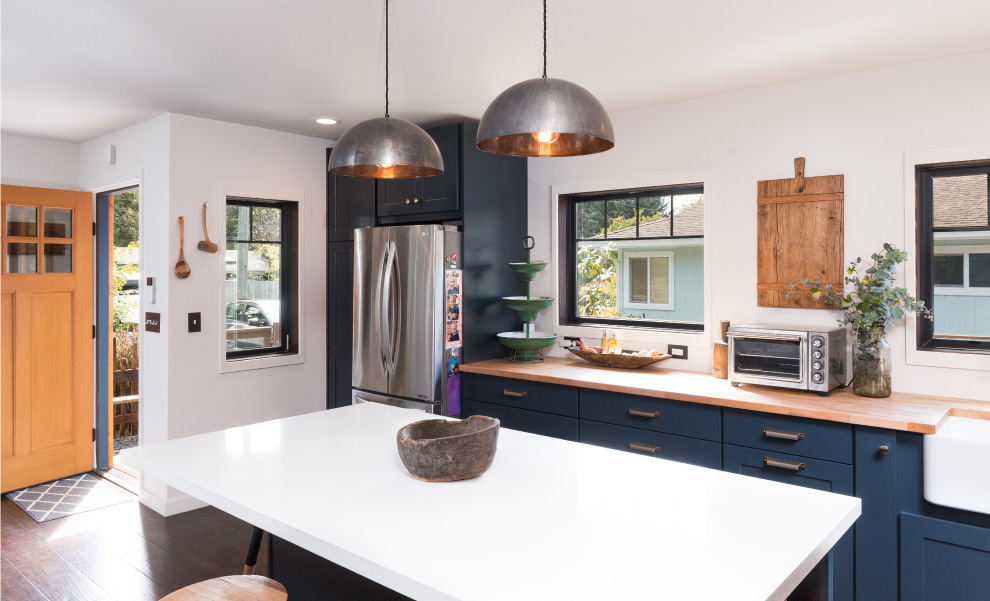 Navy Blue Chic Kitchen Cabinet Remodel Navy Blue Chic Kitchen Cabinet Remodel